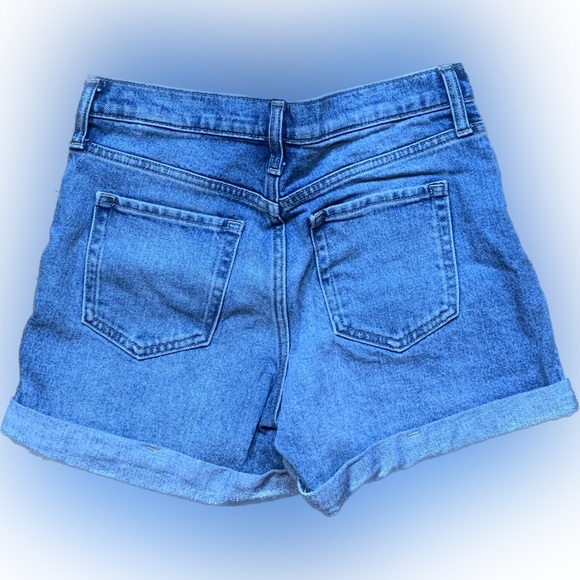 NWOT Denim Shorts, Banana Republic HighRise Cuffed | Dark Blue | Sz 26 - Picture 6 of 8